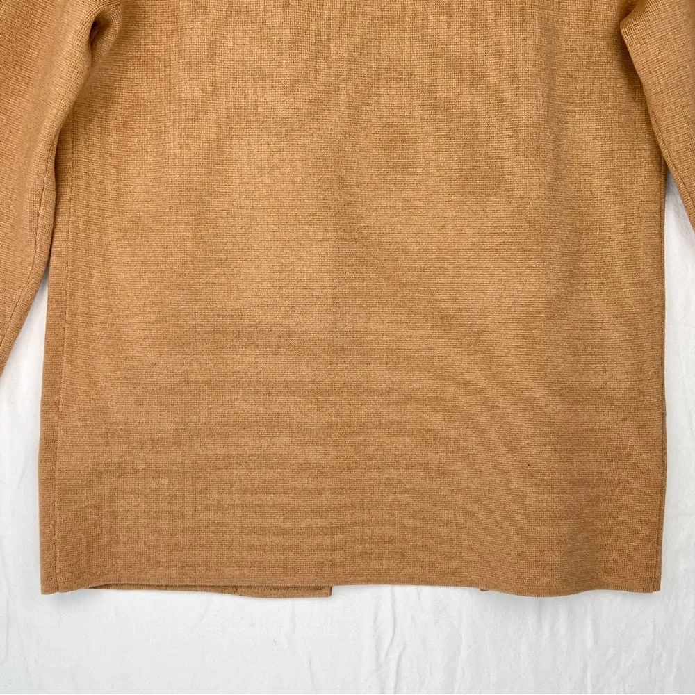 J Crew Sophie open front sweater blazer Sz S Tan Camel Cardigan Classic Heritage